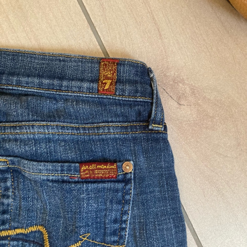 7 For All Mankind Ankle Skinny Jeans | Size 26 Medium Wash Stretch Denim - Picture 7 of 8